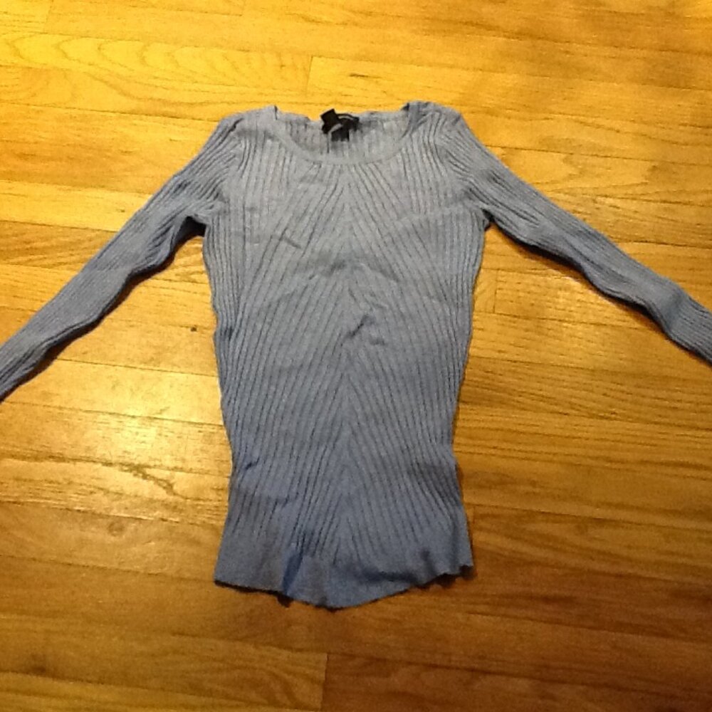 Pale Blue/Periwinkle INC Ribbed Top - Picture 2 of 5